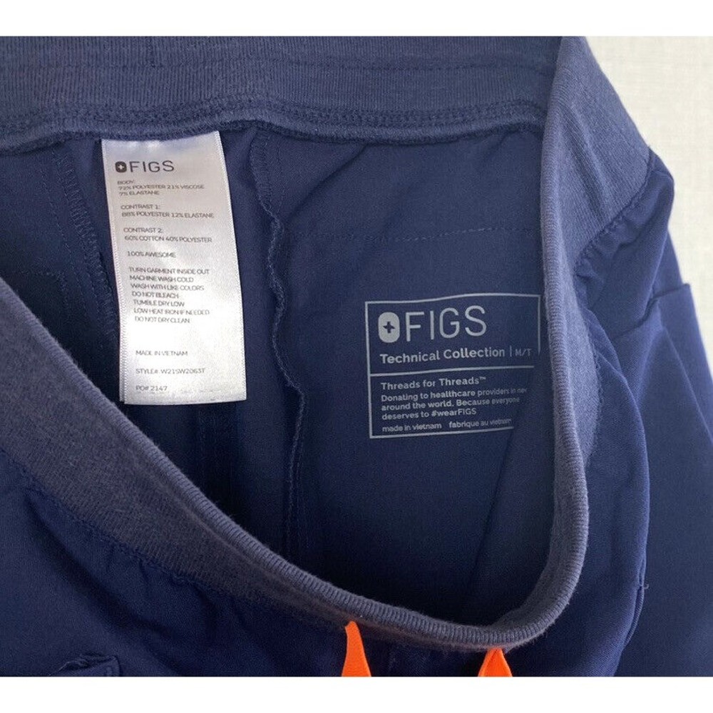 FIGS Scrubs Pants Blue Technical Collection Women's Medium Tall Stretch Comfort - Picture 10 of 13